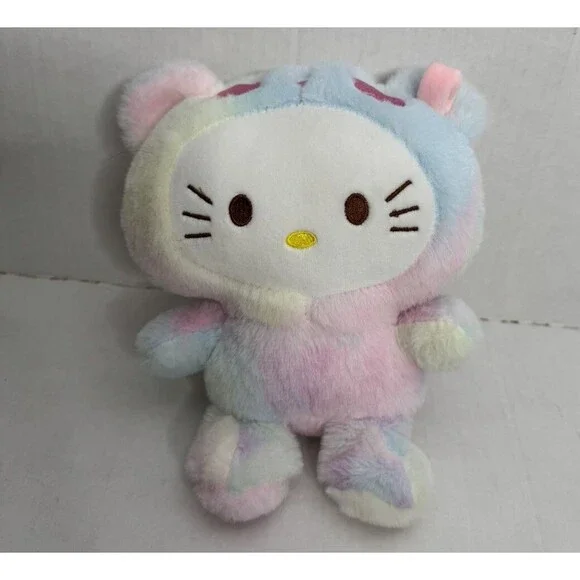Hello Kitty Plush Toy 9.5 inch Rainbow Sherbet Official Sanrio Bear - Picture 1 of 7